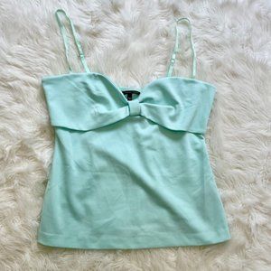 NWOT Victoria's Secret Blue sky bow top Camisole style stretch to skim Large